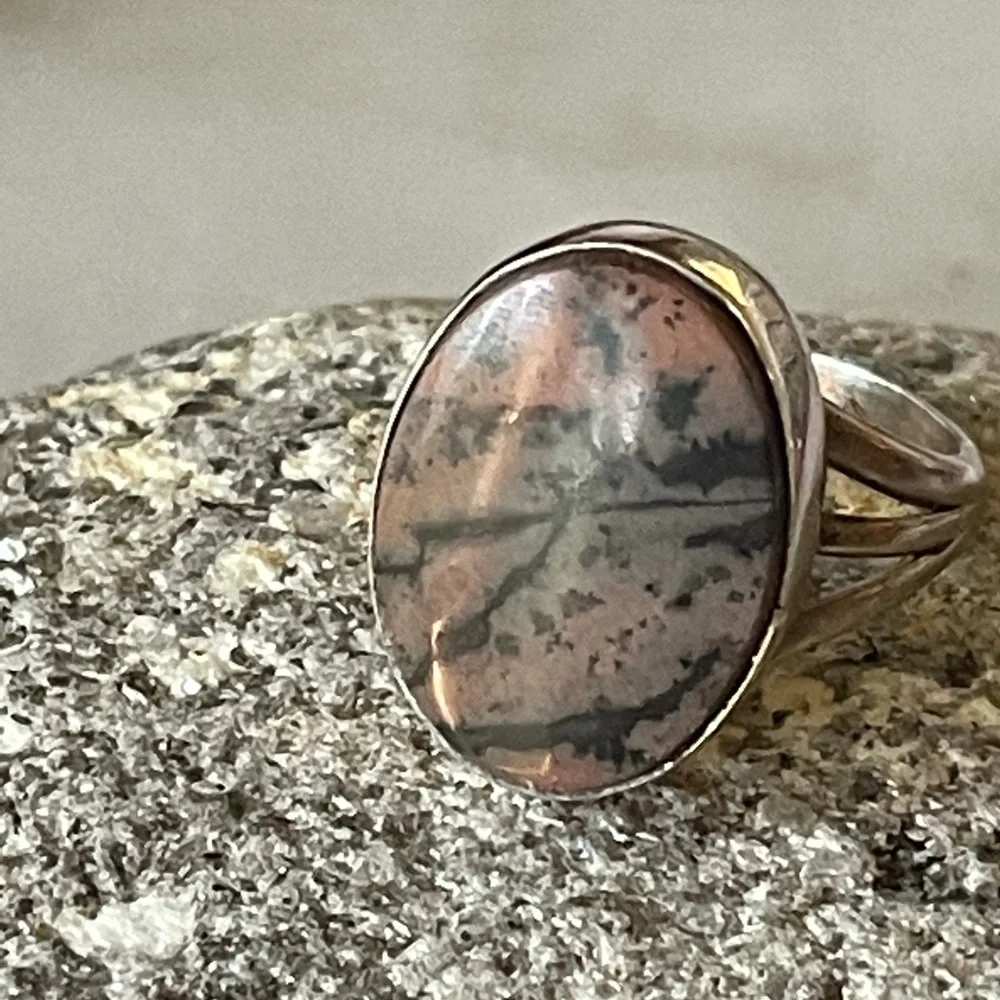 Native American Jasper Ring Vintage Size 6 1/4